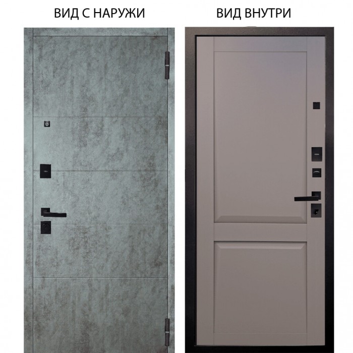 Берлога Нова / Агат Темный бетон горизонт / Ариана Серая эмаль