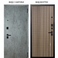 Берлога Нова / Агат Темный бетон горизонт / Гауда Керамика