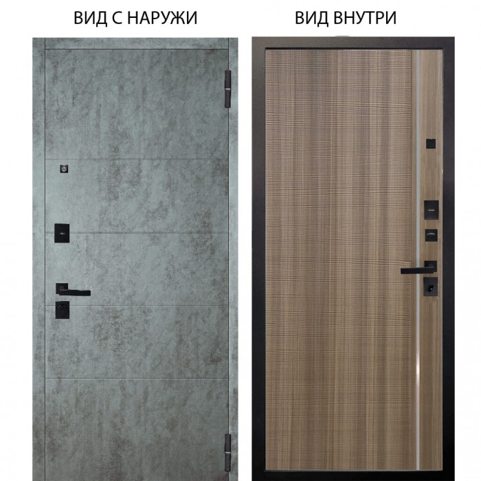 Берлога Нова / Агат Темный бетон горизонт / Гауда Керамика