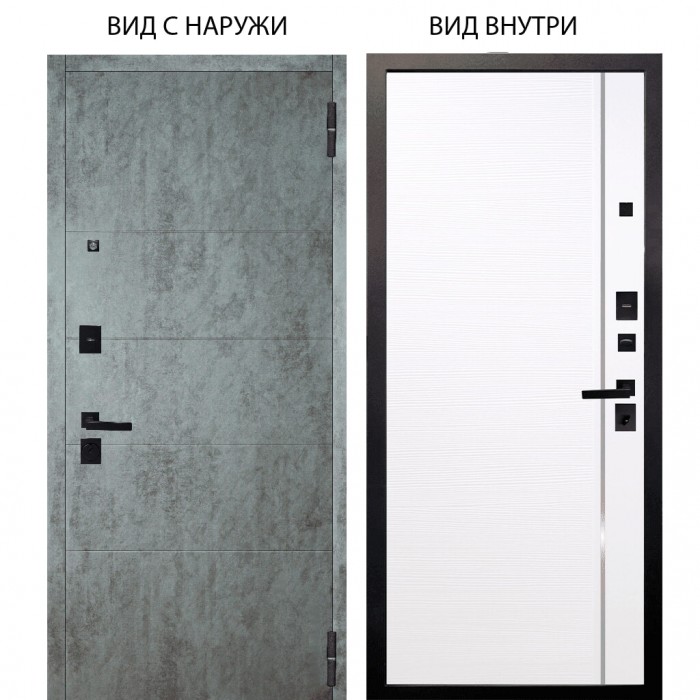 Берлога Нова / Агат Темный бетон горизонт / Гауда Роял вуд белый