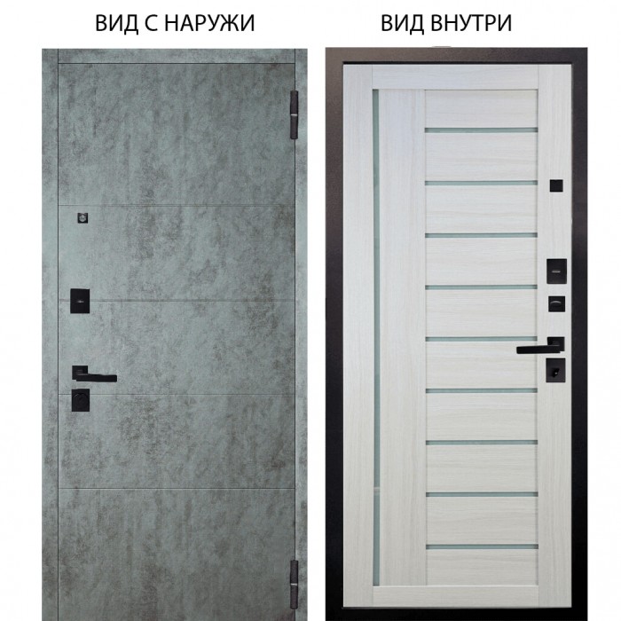 Берлога Нова / Агат Темный бетон горизонт / Диана Белая лиственница