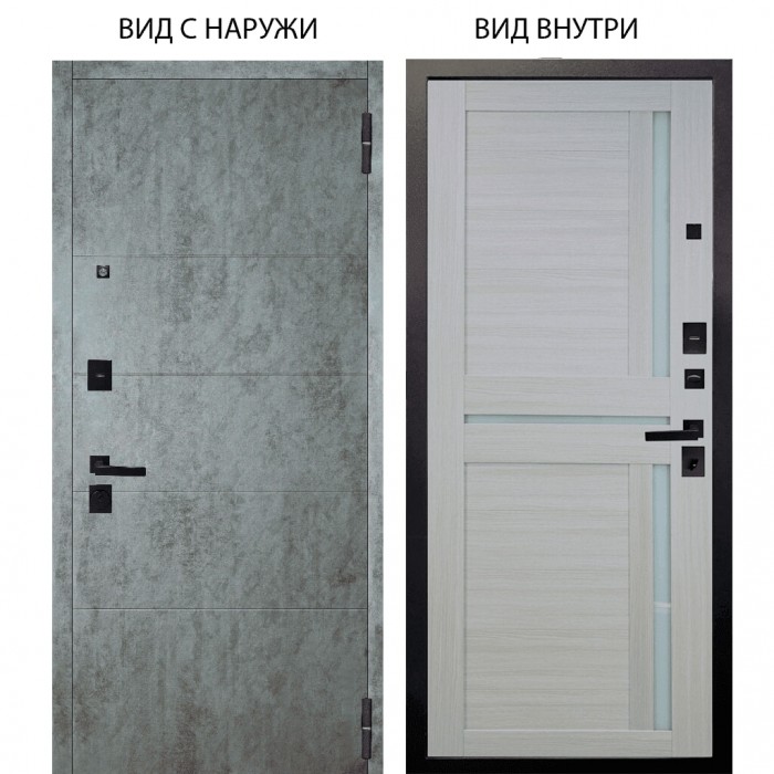 Берлога Нова / Агат Темный бетон горизонт / Мирра Белая лиственница