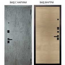 Берлога Нова / Агат Темный бетон горизонт / Элегант Дорс светлый горизонт
