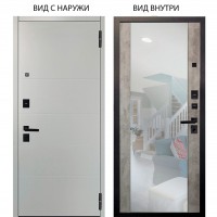 Берлога Нова / Агат Вельвет белый горизонт / Вояж Светлый бетон