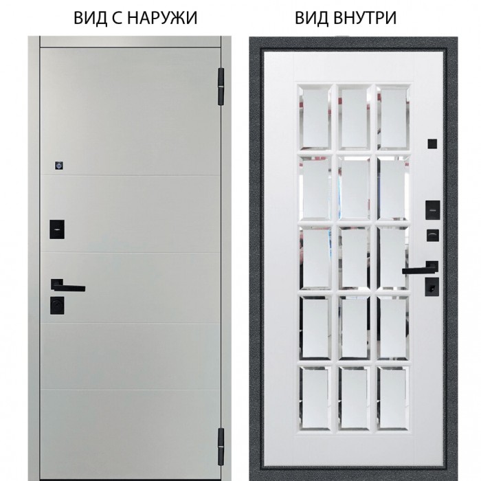 Берлога Нова / Агат Вельвет белый горизонт / Мэрелин Софт милк с фацетом и пескоструем