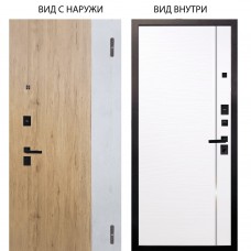 Берлога Нова / Эксперт Рустик соломенный - бетон урбан милк / Гауда Роял вуд белый