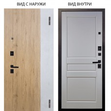 Берлога Нова / Эксперт Рустик соломенный - бетон урбан милк / Каролина Белая эмаль