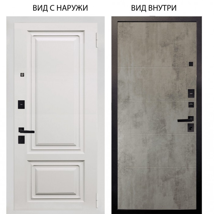 Берлога Нова / Элион ВМР белый / Агат Светлый бетон