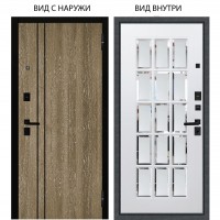 Берлога Нова / Гейджи Орех мраморный / Мэрелин Софт милк с фацетом и пескоструем