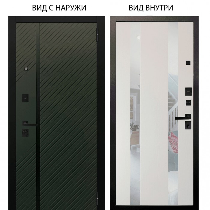 Берлога Нова / Ланцет Олива софт / Дуэт Белое дерево вставки Николь