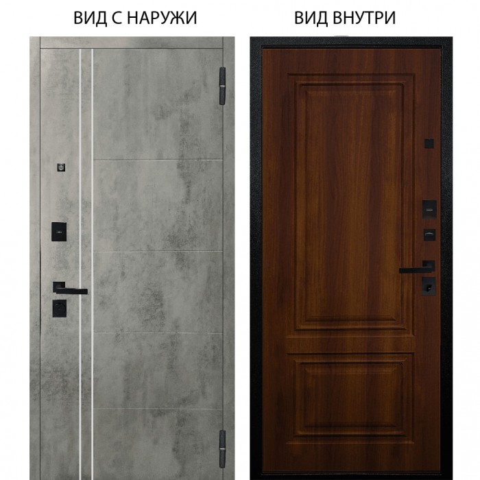 Берлога Нова / Лофт Темный бетон / Элион Дуб рустикальный