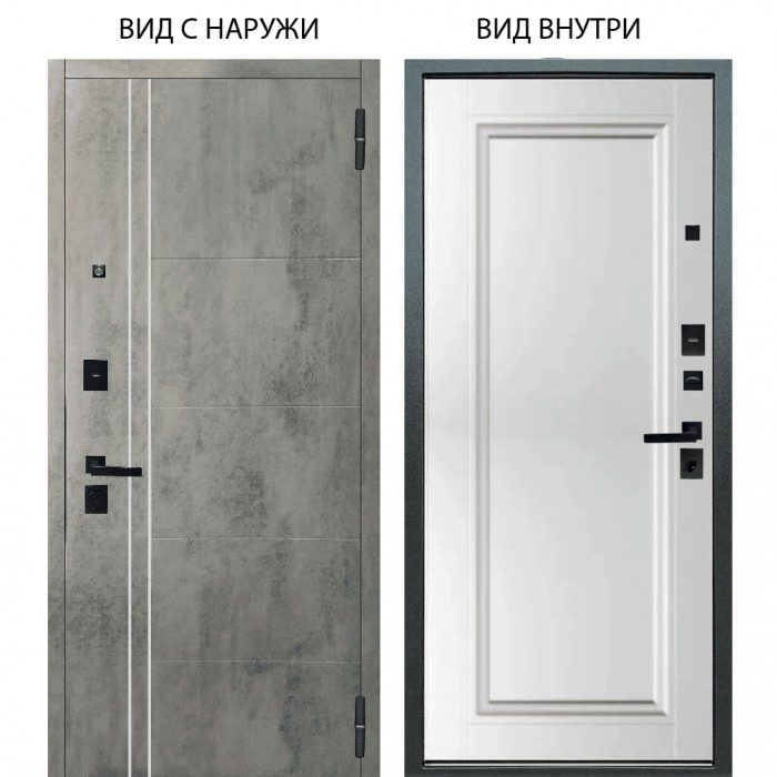 Берлога Нова / Лофт Темный бетон / Анастасия 1 Белый снег