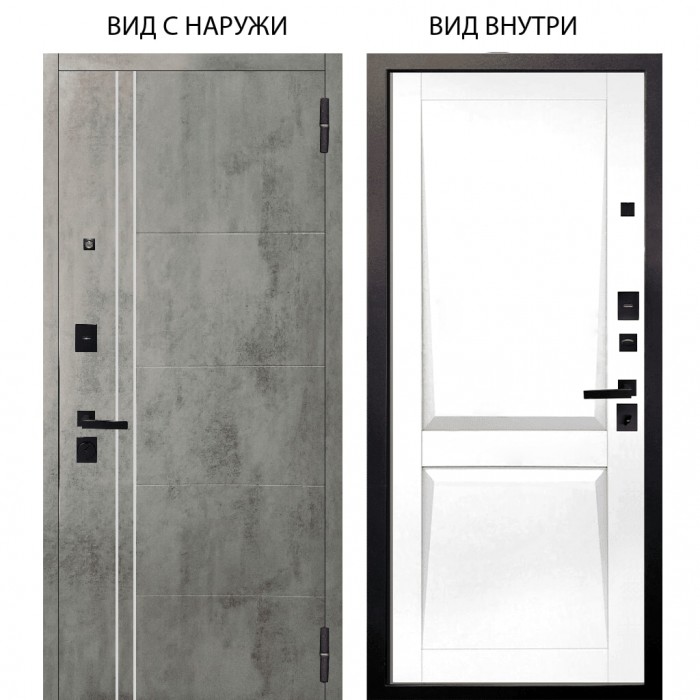 Берлога Нова / Лофт Темный бетон / Ариана Белая эмаль