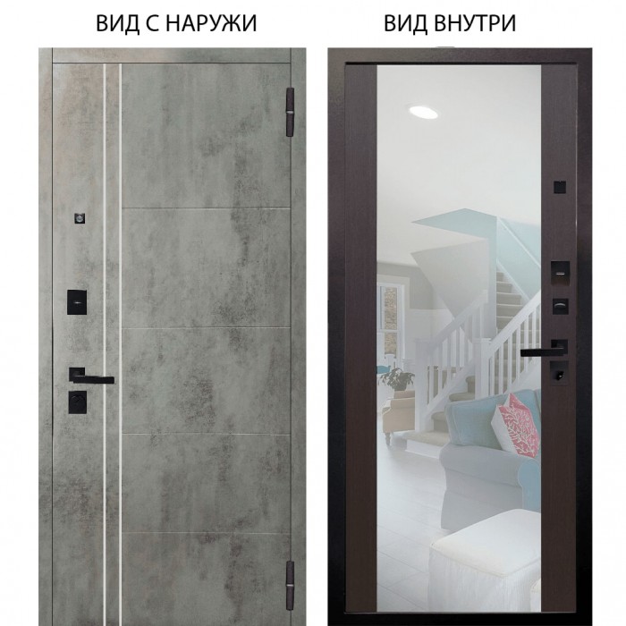 Берлога Нова / Лофт Темный бетон / Вояж Венге