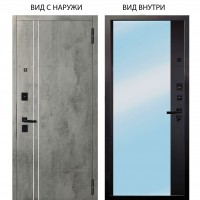 Берлога Нова / Лофт Темный бетон / Магнум Черный софт