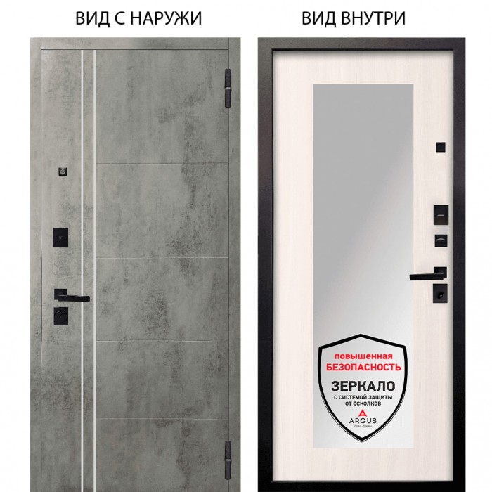 Берлога Нова / Лофт Темный бетон / Милли Ларче светлый