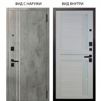Берлога Нова / Лофт Темный бетон / Мирра Белая лиственница
