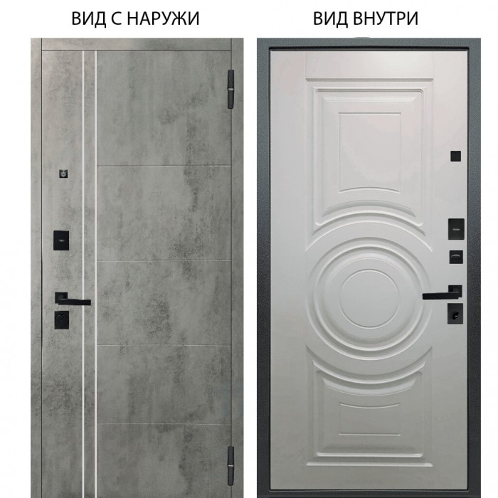 Берлога Нова / Лофт Темный бетон / Могадиш Софт милк