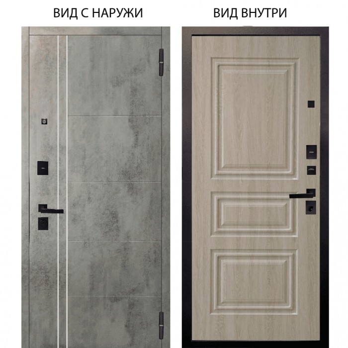 Берлога Нова / Лофт Темный бетон / Скиф Дуб филадельфия крем