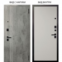 Берлога Нова / Лофт Темный бетон / Элегант Софт милк