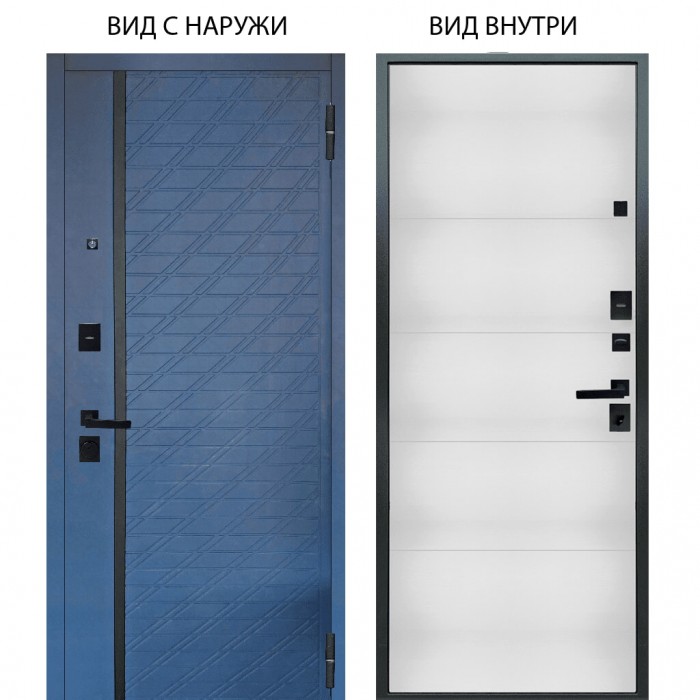 Берлога Нова / Тори Синий софт / Агат Вельвет белый горизонт