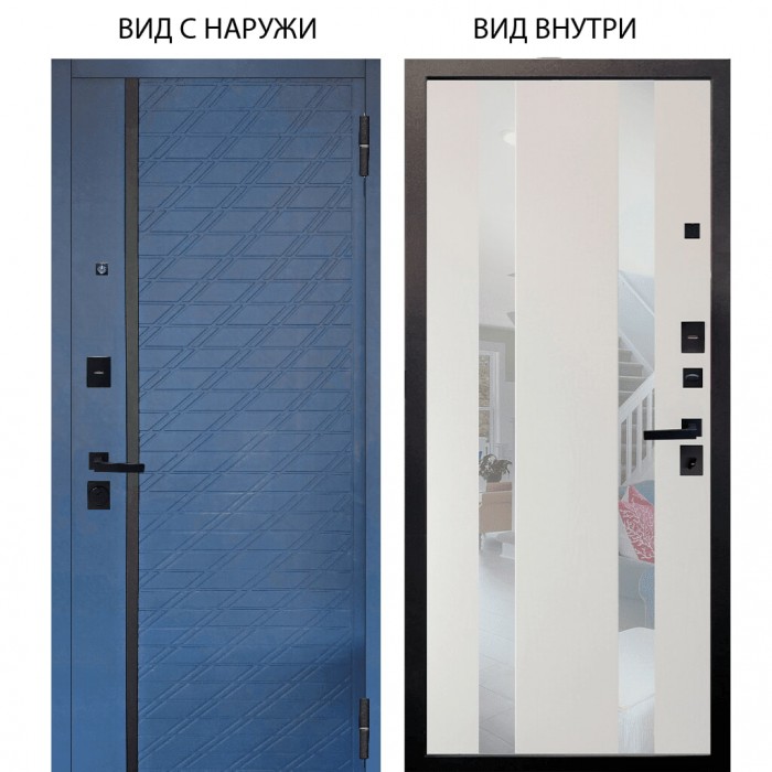 Берлога Нова / Тори Синий софт / Дуэт Белое дерево вставки Николь