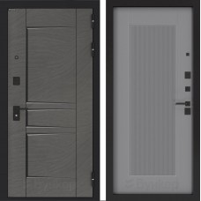 Входная дверь BN-04 с панелью АМСТРОД Серый софт рельеф