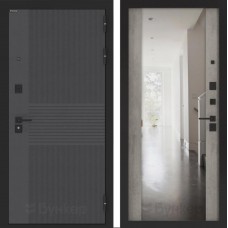 Входная дверь BN-05 с зеркалом ФЛЗ-1 Бетон серый (светлый)