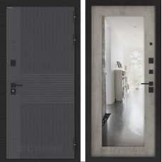 Входная дверь BN-05 с зеркалом ФЛЗ-603 Бетон серый (светлый)