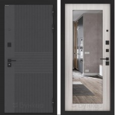 Входная дверь BN-05 с зеркалом ФЛЗ-603 Сандал белый