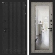 Входная дверь BN-06 с зеркалом ФЛЗ-603 Бетон серый (светлый)