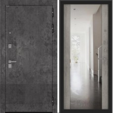 Входная дверь BN-08 с зеркалом ФЛЗ-1 Бетон серый (светлый)