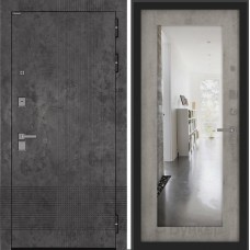 Входная дверь BN-08 с зеркалом ФЛЗ-603 Бетон серый (светлый)