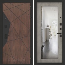 BN-14 с зеркалом ФЛЗ-603 Бетон серый (светлый)