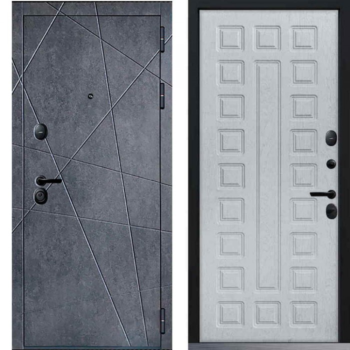 Входная дверь Command Doors Geometria 01 Альберо браш грей