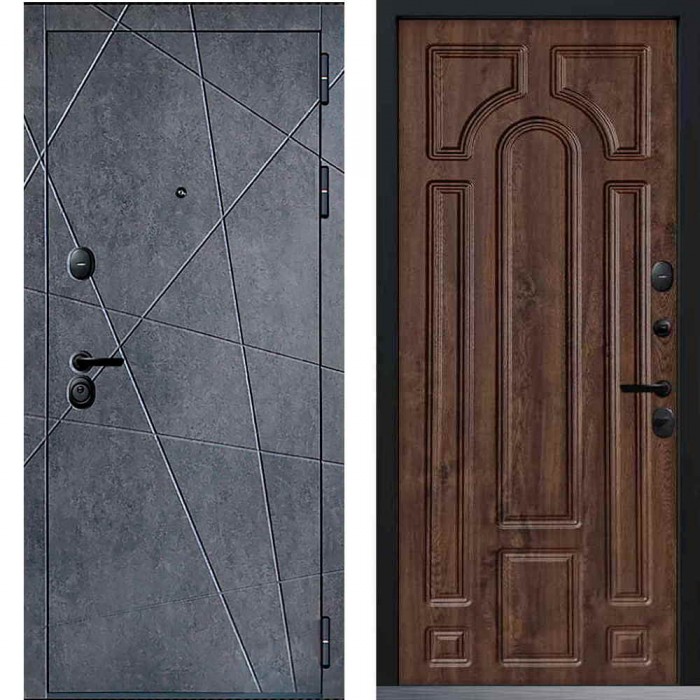 Входная дверь Command Doors Geometria 02 Темный дуб