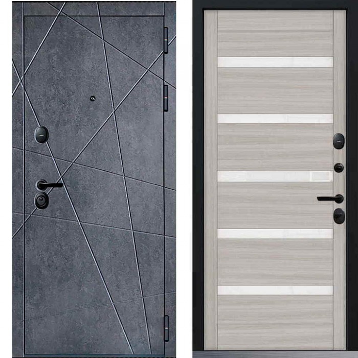 Входная дверь Command Doors Geometria 18sp Белая лиственница