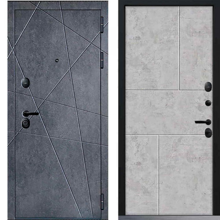 Входная дверь Command Doors Geometria 38 Бетон молочный