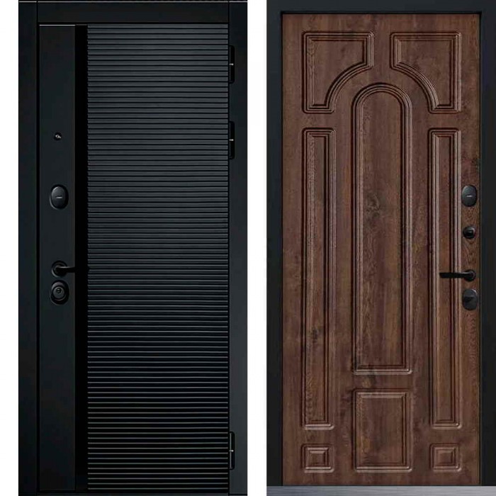 Входная дверь Command Doors Horizon 02 Темный дуб