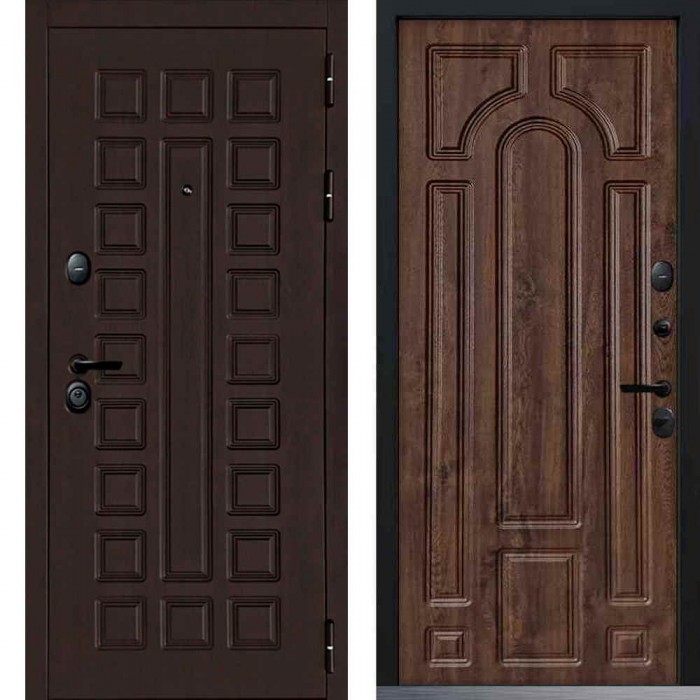 Входная дверь Command Doors Sector 02 Темный дуб с МДФ