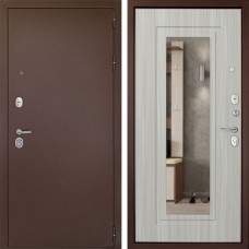 Входная дверь Континент — Рубикон-1 Зеркало Серебро