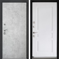 Входная дверь Дверной континент ДК-3 Лофт бетон натуральный 243 Альберо браш серебро
