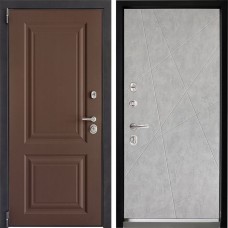 Входная дверь Дверной континент ДК-3 Ясень шоколад 655 Лофт бетон грей