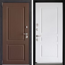 Входная дверь Дверной континент ДК-3 Ясень шоколад 243 Альберо браш серебро