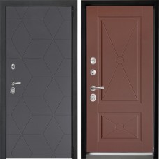 Входная дверь Дверной континент ДК-3 Графит абсолют софт 617 Ясень шоколад