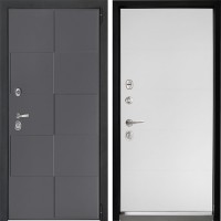 Входная дверь Дверной континент ДК-3 606 Графит абсолют софт 649 Софт белый снег