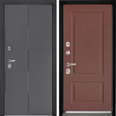 Входная дверь Дверной континент ДК-3 606 Графит абсолют софт 617 Ясень шоколад