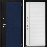 Входная дверь Дверной континент ДК-9 Софт темно-синий 757 Рикамо софт милк