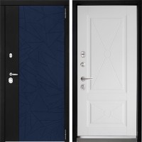 Входная дверь Дверной континент ДК-9 Софт темно-синий 617 Рикамо софт милк