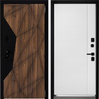Входная дверь Дверной континент ДК-11 Орех каньон 757 Рикамо софт милк